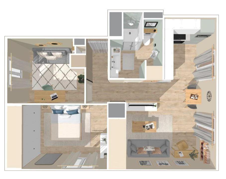 Appartement 2 Queenbed Parking Clim Wifi Aix-en-Provence Exteriér fotografie